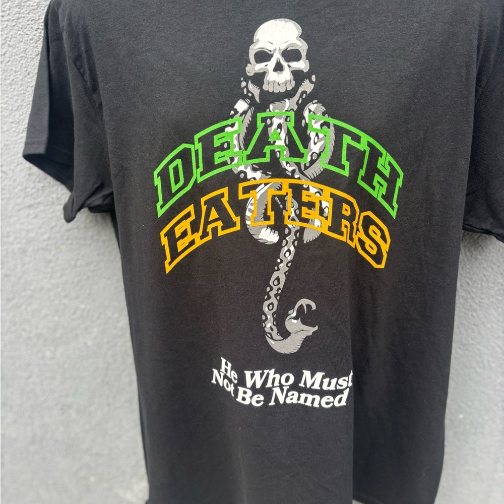 COPY - H…Potter Black and Green “Death Eaters” Skull Tee